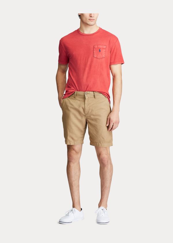 Ralph Lauren Classic Slub Pocket T-Shirt Oranžové | FdIG6wbZ