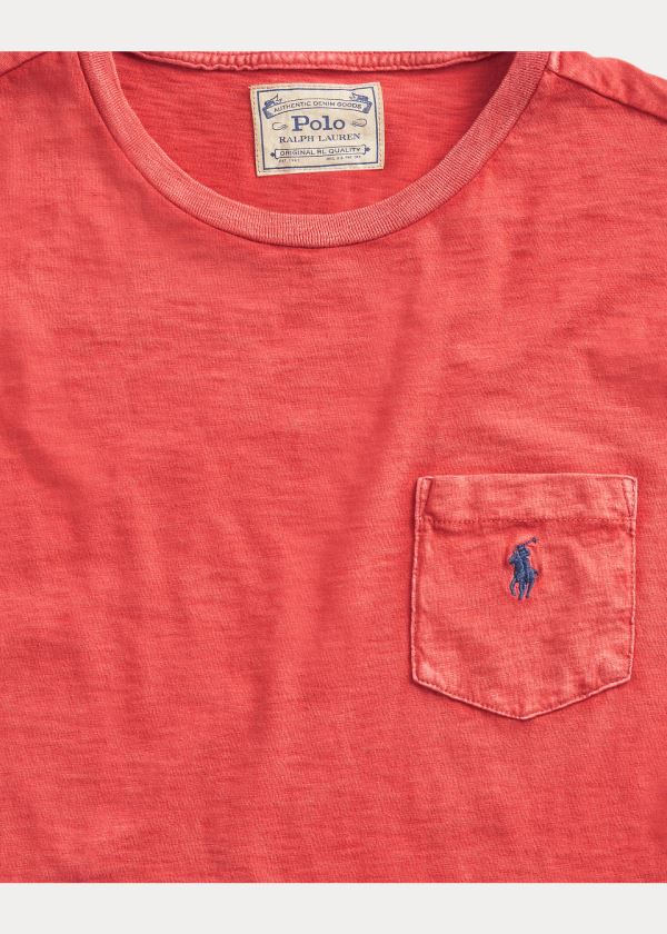 Ralph Lauren Classic Slub Pocket T-Shirt Oranžové | FdIG6wbZ