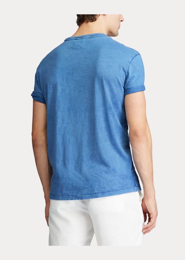 Ralph Lauren Classic Slub Pocket T-Shirt Královská Modrá Blankyt | eDKnVHfm