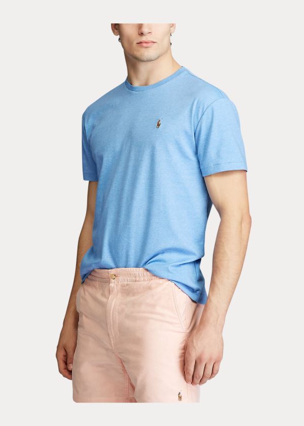 Ralph Lauren Classic Soft Bavlněné T-Shirt Královská Modrá Blankyt | K8NHl48Z