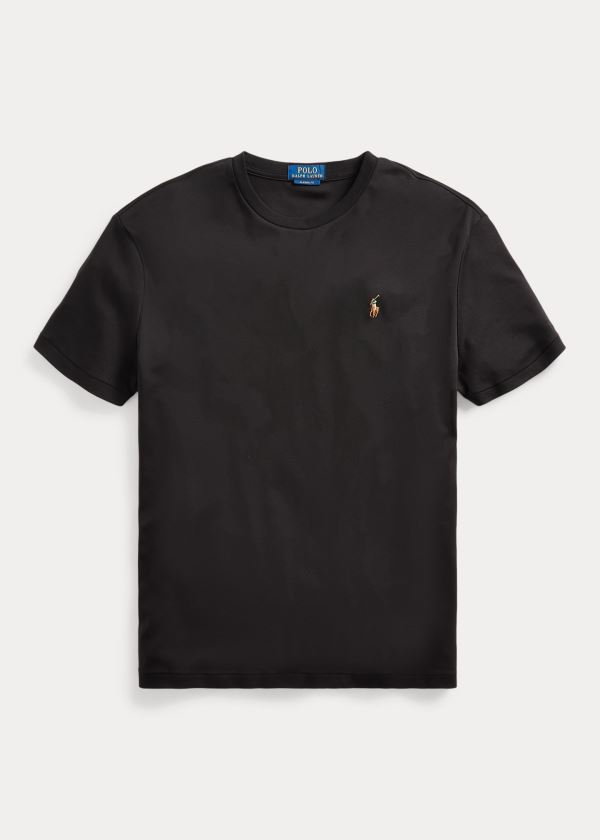 Ralph Lauren Classic Soft Bavlněné T-Shirt Černé | p696jprr