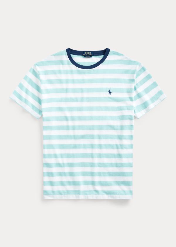 Ralph Lauren Classic Striped Jersey T-Shirt Zelene Bílé | bpY9OhwC