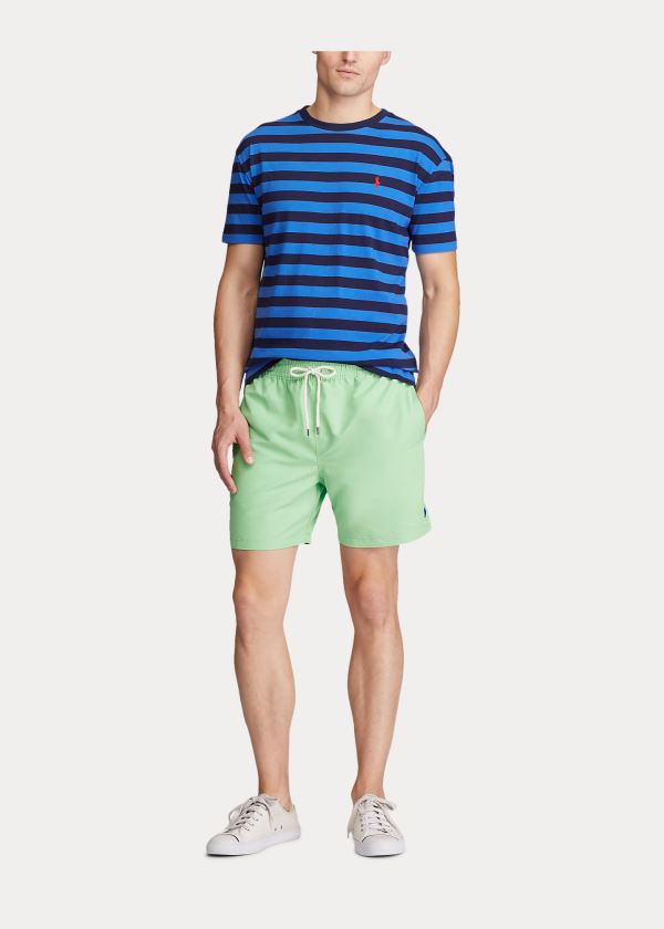 Ralph Lauren Classic Striped Jersey T-Shirt Blankyt Královská Modrá Tmavě Blankyt | nTntoN9X