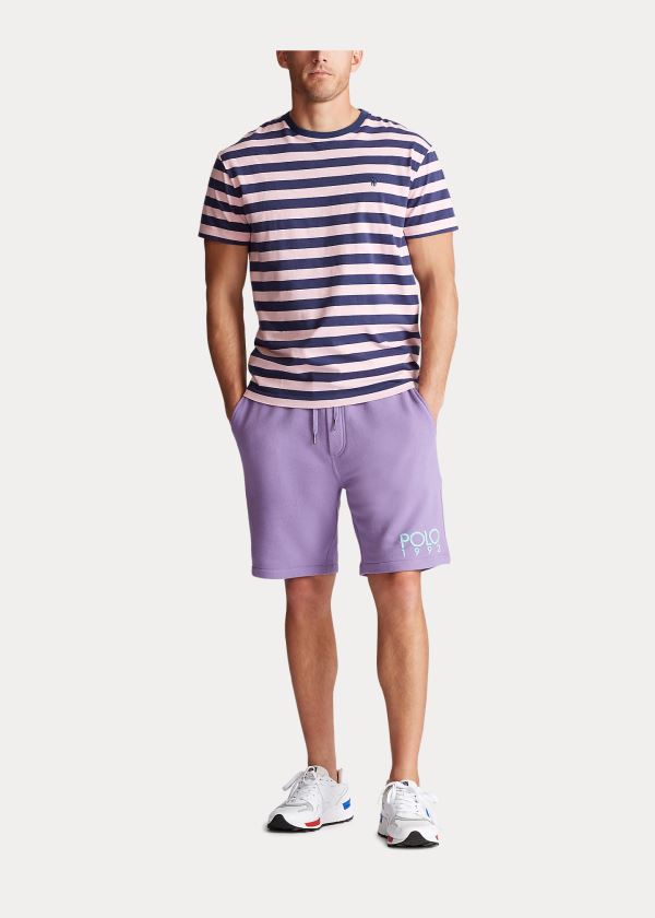 Ralph Lauren Classic Striped Jersey T-Shirt Tmavě Blankyt Růžové | zdBN0BAE
