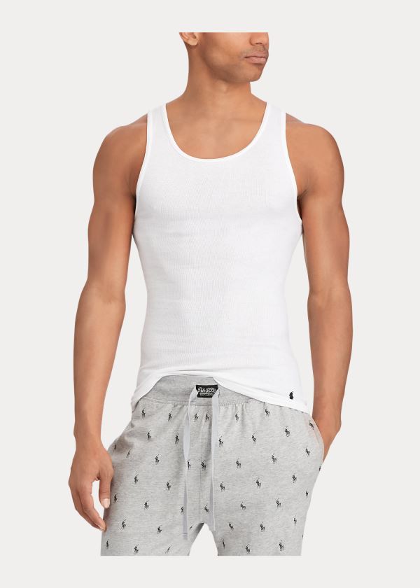 Ralph Lauren Classic Tank 3-Pack Bílé | ZPnWaimd
