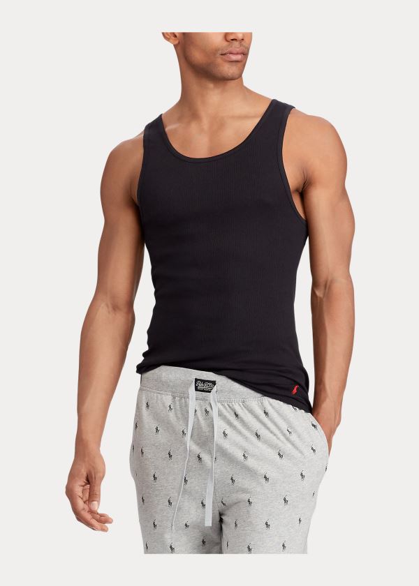Ralph Lauren Classic Tank 3-Pack Černé | 4hgCahHo