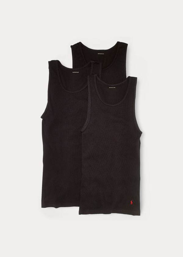 Ralph Lauren Classic Tank 3-Pack Černé | 4hgCahHo