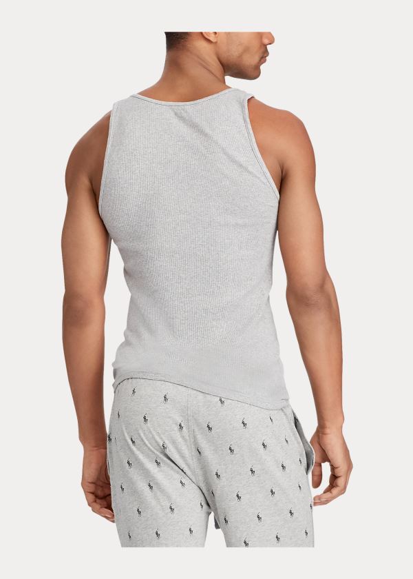 Ralph Lauren Classic Tank 3-Pack Černé Tmavě Šedé Šedé | zP8gM373