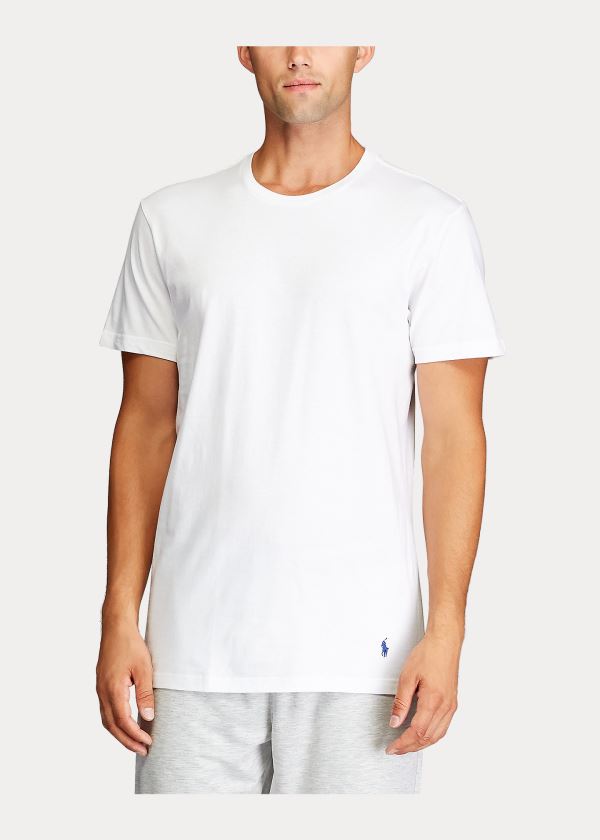 Ralph Lauren Classic Wicking Crew 3-Pack Blankyt Růžové Bílé | JMkP2LRD