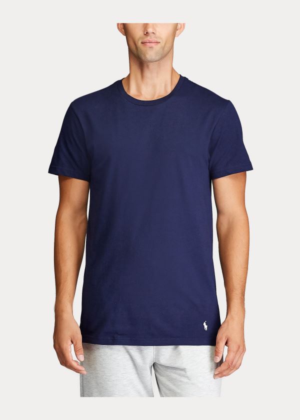 Ralph Lauren Classic Wicking Crew 3-Pack Tmavě Blankyt Červené Královská Modrá Blankyt | fd90SLr8