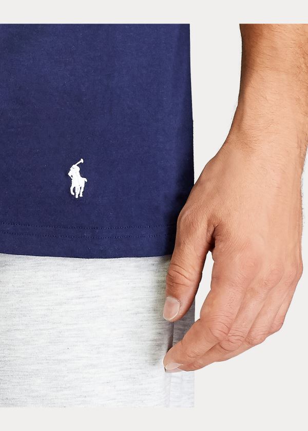 Ralph Lauren Classic Wicking Crew 3-Pack Tmavě Blankyt Červené Královská Modrá Blankyt | fd90SLr8