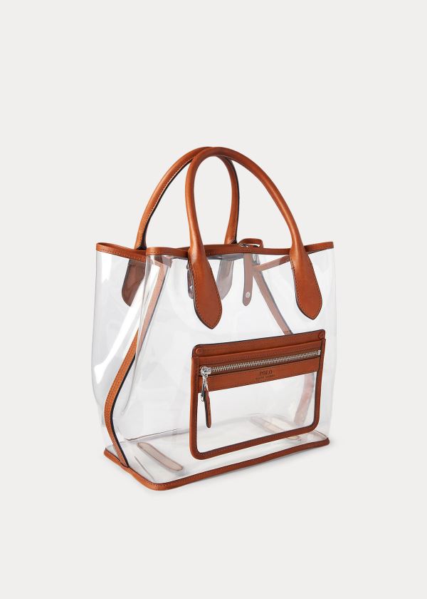 Ralph Lauren Clear Medium Bellport Tote Hnědé | 7aQLMC5Z