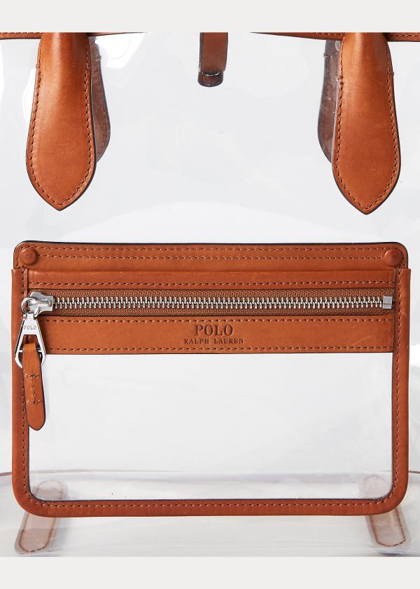 Ralph Lauren Clear Medium Bellport Tote Hnědé | 7aQLMC5Z
