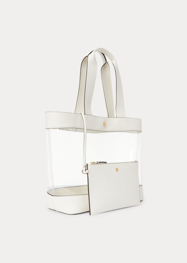 Ralph Lauren Clear Medium Tote Krém | kkszdPnq