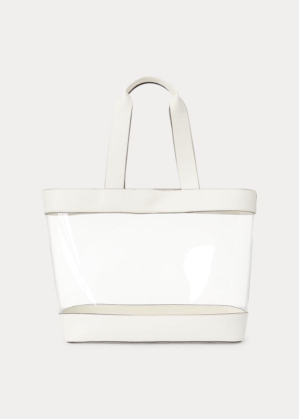 Ralph Lauren Clear Medium Tote Krém | kkszdPnq