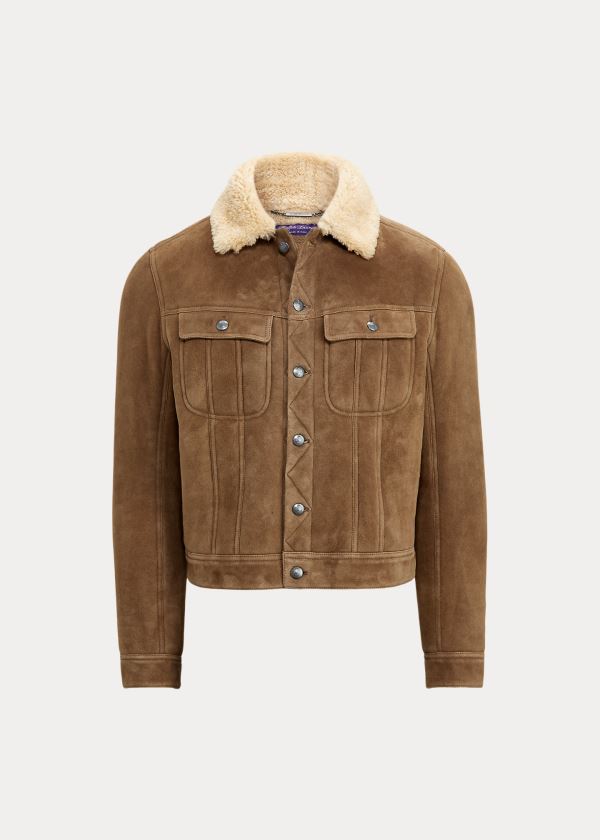 Ralph Lauren Clifton Shearling Jacket Hnědožlutý | Fg5bCc3Q