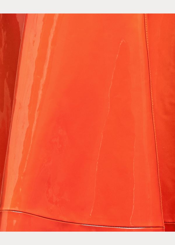 Ralph Lauren Clyde Lakovaná Læder Skirt Oranžové | sya76Jbj