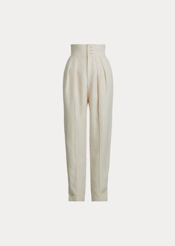 Ralph Lauren Cohen Satin Pant Krém | oYiCp3KF