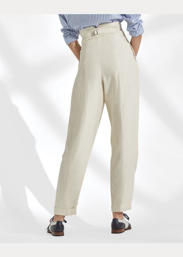 Ralph Lauren Cohen Satin Pant Krém | oYiCp3KF