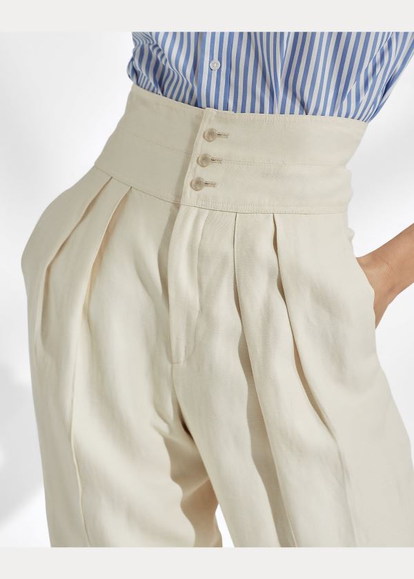 Ralph Lauren Cohen Satin Pant Krém | oYiCp3KF
