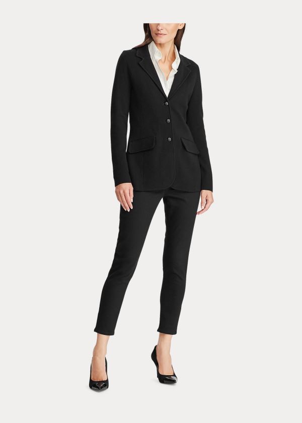 Ralph Lauren Combed Bavlněné Blazer Černé | aOrihVlJ