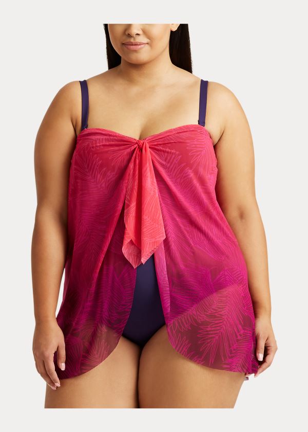 Ralph Lauren Convertible Ombré One-Piece Růžové Tmavě Blankyt | crVTxyJp
