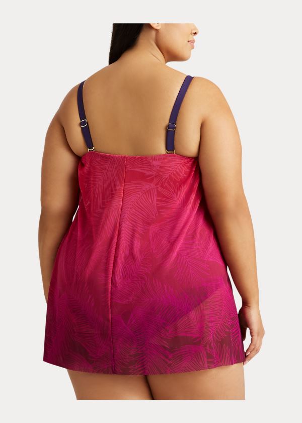 Ralph Lauren Convertible Ombré One-Piece Růžové Tmavě Blankyt | crVTxyJp