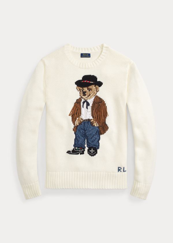 Ralph Lauren Cowboy Polo Bear Svetrové Krém Viacfarebný | d38dTc5o