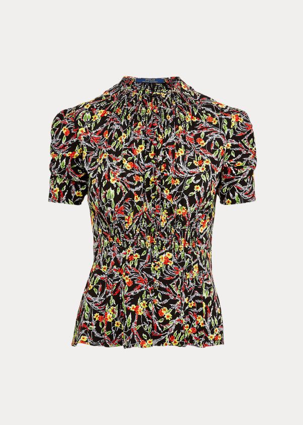 Ralph Lauren Crepe Peplum Blouse Viacfarebný | F6mtJR5v
