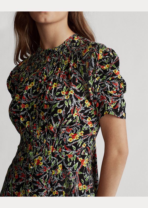 Ralph Lauren Crepe Peplum Blouse Viacfarebný | F6mtJR5v