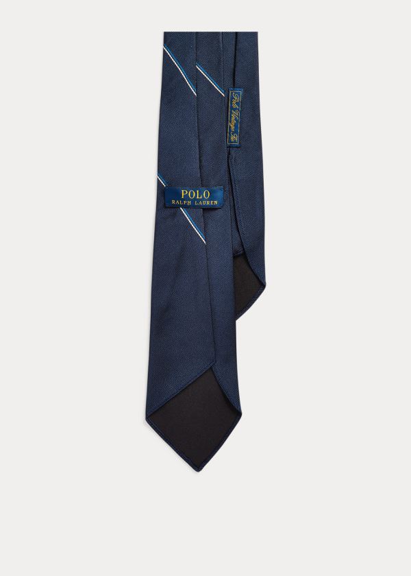 Ralph Lauren Crest Silk Club Tie Tmavě Blankyt | O9gF8Q6Q
