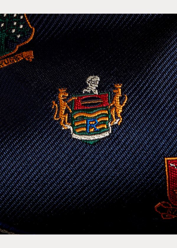 Ralph Lauren Crest Silk Club Tie Tmavě Blankyt | O9gF8Q6Q