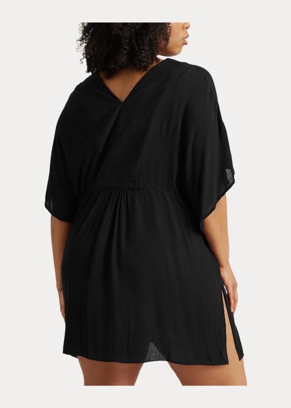 Ralph Lauren Crinkle Tunic Šaty Černé | cRis3hpZ