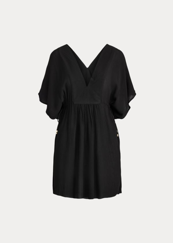 Ralph Lauren Crinkle Tunic Šaty Černé | cRis3hpZ