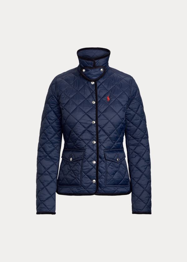 Ralph Lauren Cropped Barn Jacket Tmavě Blankyt | y2uonPqz