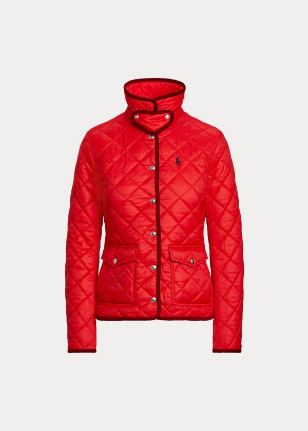 Ralph Lauren Cropped Barn Jacket Červené | fc2RWyNp