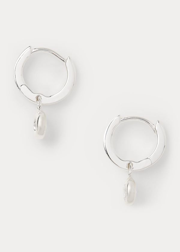 Ralph Lauren Cubic Zirconia Drop Earrings Stříbrné | FylWebuS