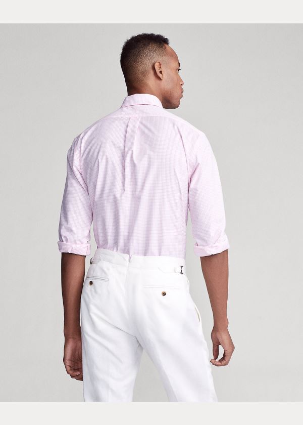 Ralph Lauren Custom Fit Checked Shirt Růžové Bílé | EUIpWz8n