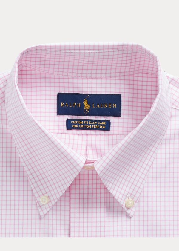 Ralph Lauren Custom Fit Checked Shirt Růžové Bílé | EUIpWz8n