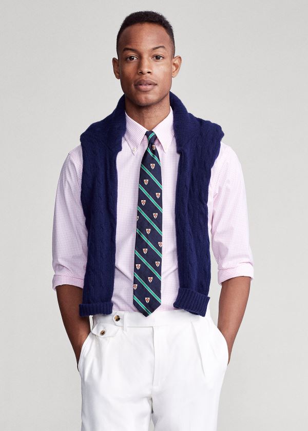 Ralph Lauren Custom Fit Checked Shirt Růžové Bílé | EUIpWz8n