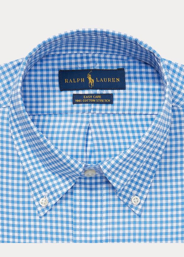 Ralph Lauren Custom Fit Gingham Dobby Shirt Blankyt Bílé | EFmK8itL