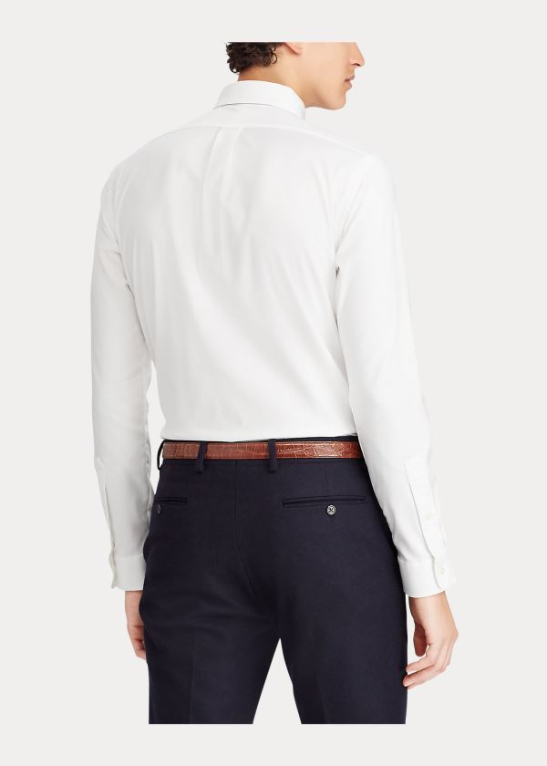 Ralph Lauren Custom Fit Performance Shirt Bílé | kPRGPgLt