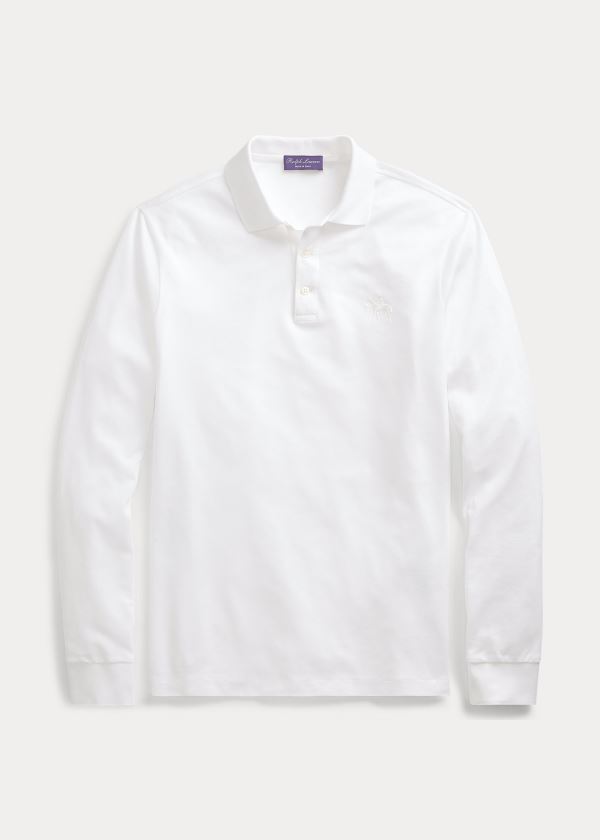 Ralph Lauren Custom Fit PiquÃ© Polo Shirt Bílé | zLXLSMpi