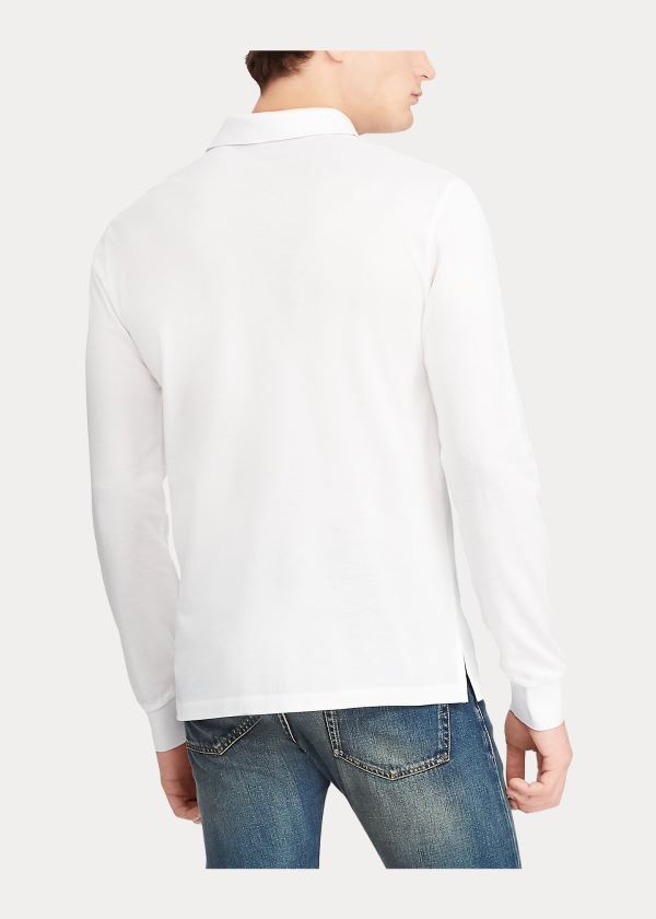 Ralph Lauren Custom Fit PiquÃ© Polo Shirt Bílé | zLXLSMpi