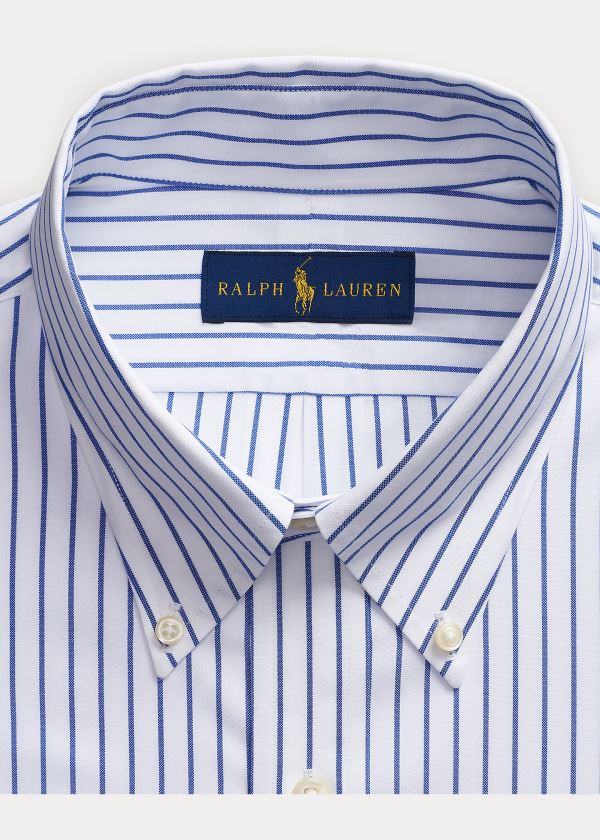 Ralph Lauren Custom Fit Striped Shirt Blankyt Bílé | 1f8wxYrR