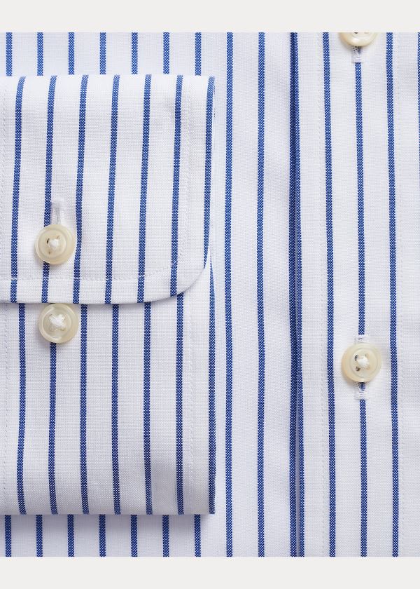 Ralph Lauren Custom Fit Striped Shirt Blankyt Bílé | 1f8wxYrR