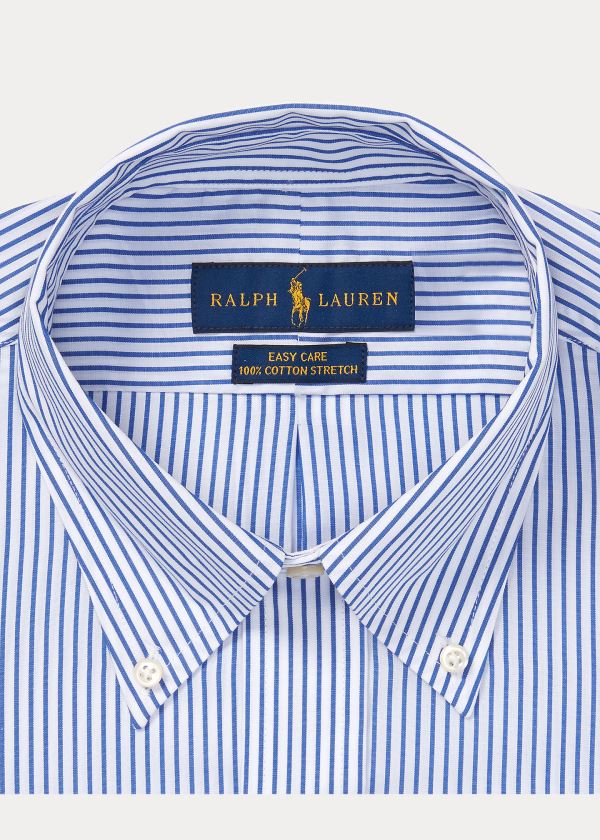Ralph Lauren Custom Fit Striped Shirt Blankyt Bílé | 25XCd36N