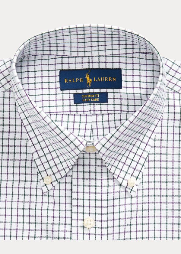 Ralph Lauren Custom Fit Tattersall Shirt Fialové Bílé Viacfarebný | cVPJ7XDj