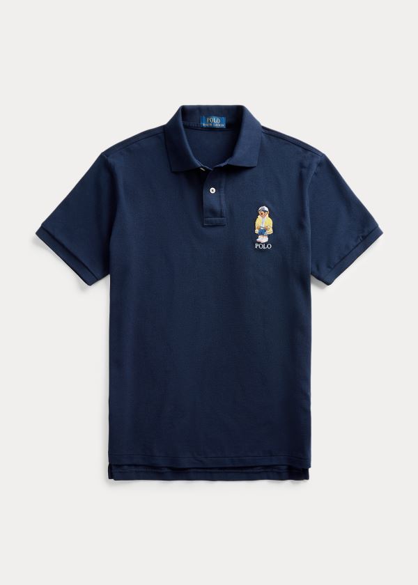 Ralph Lauren Custom Slim CP-93 Bear Polo Tmavě Blankyt | 25651zQx