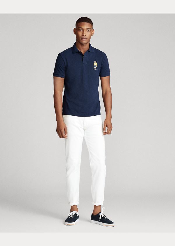 Ralph Lauren Custom Slim CP-93 Bear Polo Tmavě Blankyt | 25651zQx